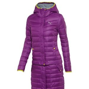 Purple Puma Puffer Coat